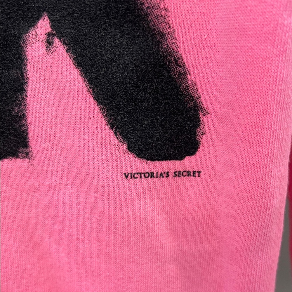 Victoria’s Secret PINK Pink Zip Hoodie Jacket with Heart & 86 Graphic RARE - Picture 6 of 8